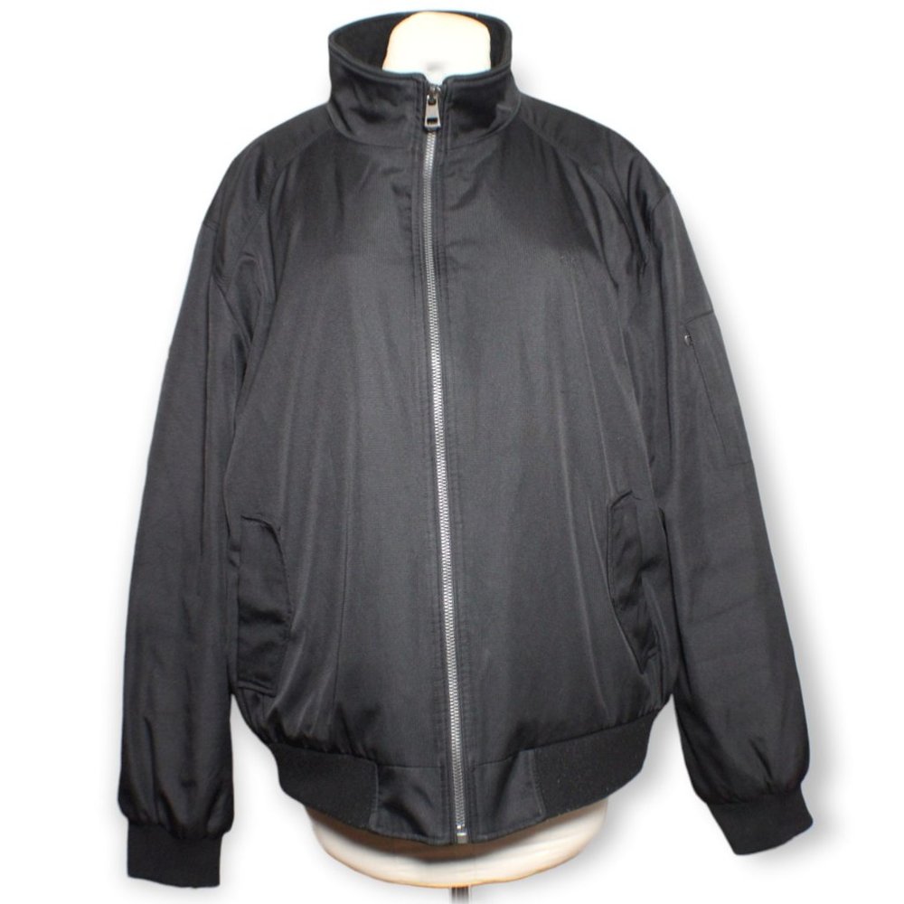 Calvin Klein CK Zip Up Black Bomber Jacket Mens XXL Vintage 90's